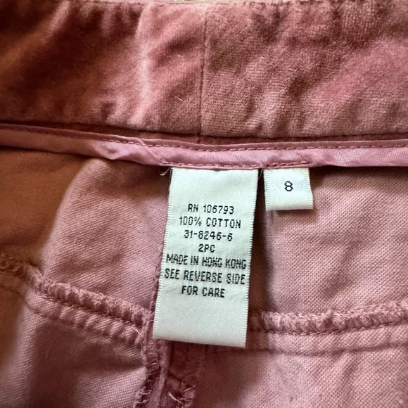 Pink corduroy pants with a straight leg and high-rise fit retro pants - Picture 5 of 6